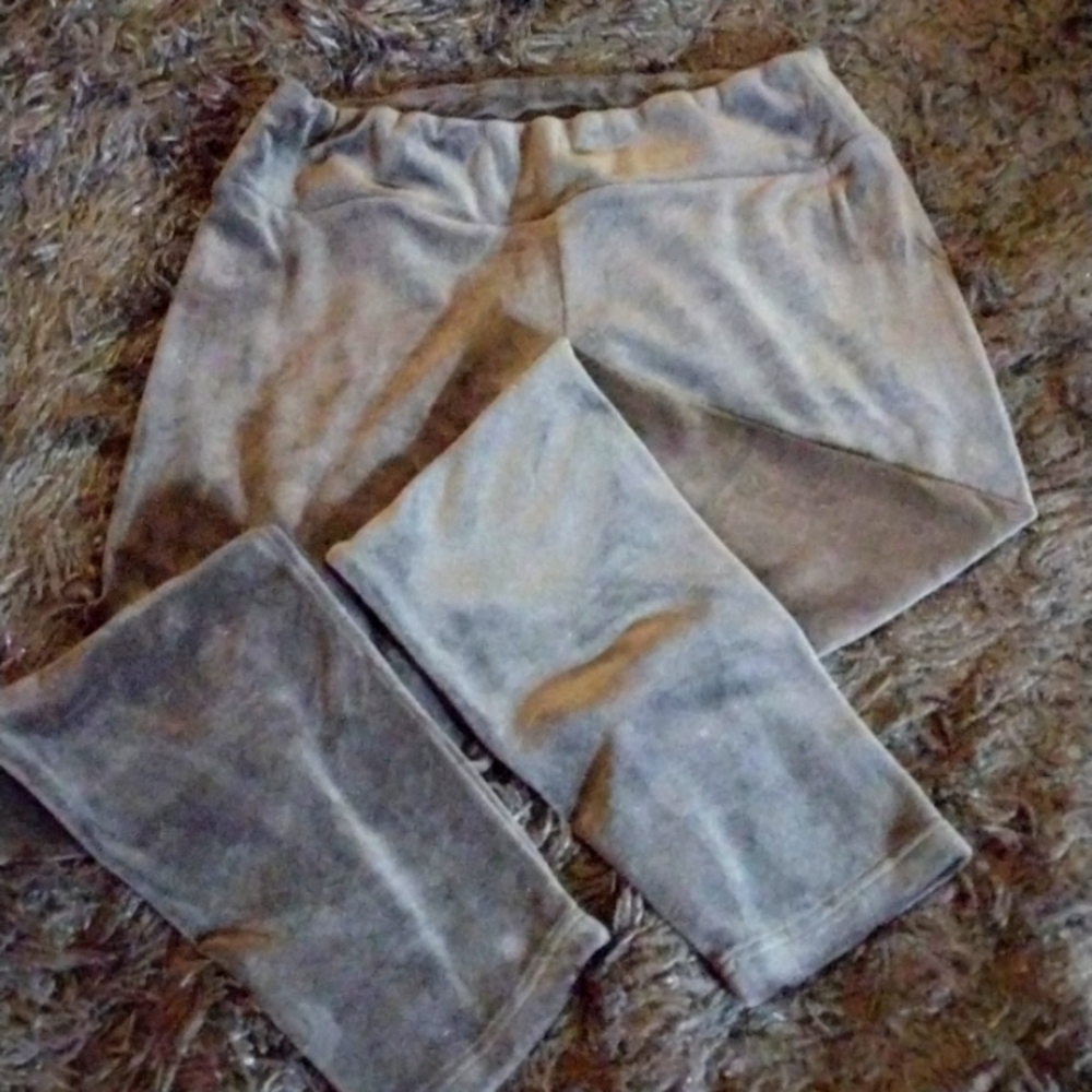 Black velvet high waist leggings